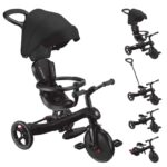 Триколка 4 в 1 GLOBBER EXPLORER TRIKE със сенник, черна - Image 9