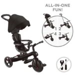 Триколка 4 в 1 GLOBBER EXPLORER TRIKE със сенник, черна - Image 8