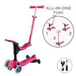Тротинетка 4 в 1 GLOBBER GO UP SPORTY LIGHTS 360° - розова - Image 8