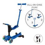 Тротинетка 4 в 1 GLOBBER GO UP SPORTY LIGHTS 360° - синя - Image 8