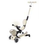 Тротинетка 5 в 1 GLOBBER BABY LEARN 360° FLASH LIGHTS - бежова