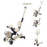 Тротинетка 5 в 1 GLOBBER BABY LEARN 360° FLASH LIGHTS - бежова - Image 6