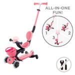Тротинетка 5 в 1 GLOBBER GO UP BABY LEARN 360° FLASH LIGHTS, розова - Image 9