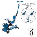 Тротинетка 5 в 1 GLOBBER GO UP BABY LEARN 360° FLASH LIGHTS, тъмно синя - Image 9