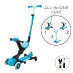 Тротинетка 5 в 1 GLOBBER GO UP DELUXE LIGHTS 360° - аква - Image 9