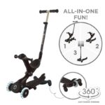 Тротинетка 5 в 1 GLOBBER GO UP DELUXE LIGHTS 360° - черна - Image 9