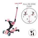 Тротинетка 5 в 1 GLOBBER GO UP DELUXE LIGHTS 360° - пастелно розова - Image 9