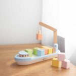 Дървено корабче с блокчета и кран – 13 части - Image 3
